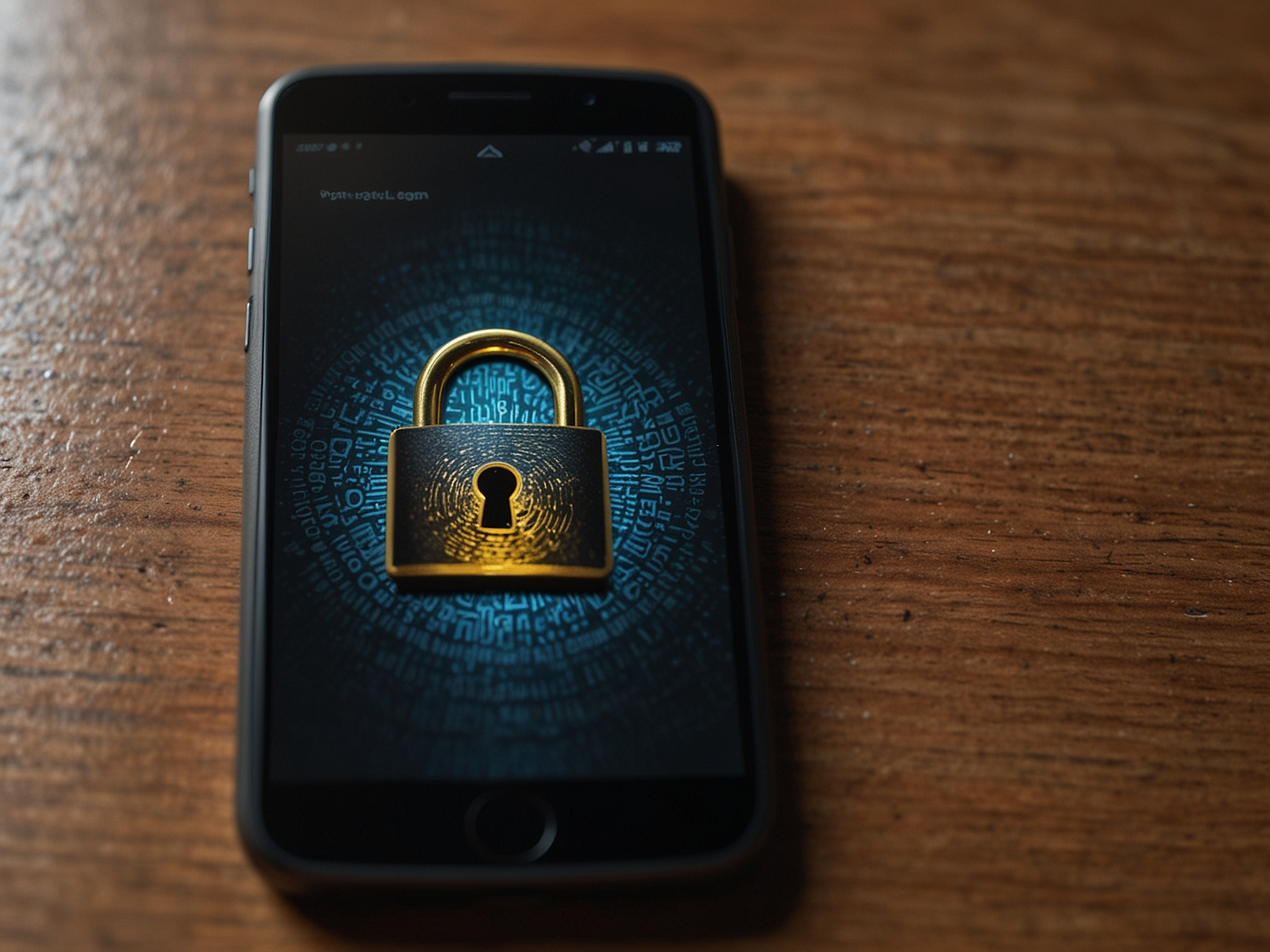 Secure login screen on mobile