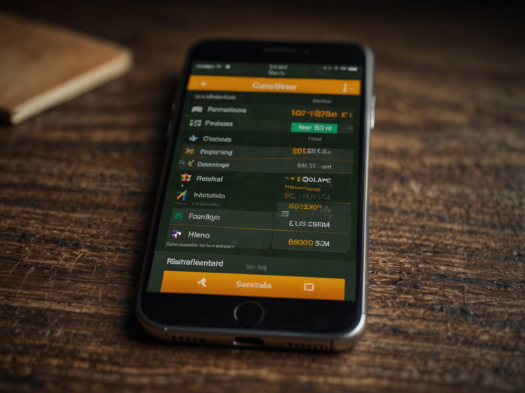 Mobile browser with betting site